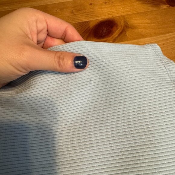 🦋 NEW LULUS Not Looking Back Light Blue Ribbed Backless Bodycon Mini Dress XS - Picture 5 of 5